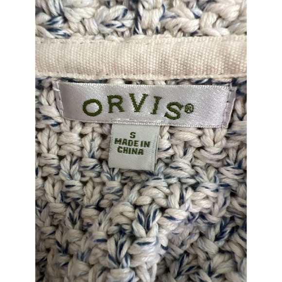 Orvis Chunky Knit Tweed Open Front Cardigan Sweater Women's Size Small - Picture 4 of 5